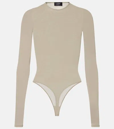 Wardrobe.nyc Wardrobe. Nyc Sheer Bodysuit In Gray