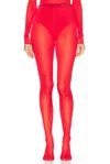 Wardrobe.nyc Sheer Tights In Red