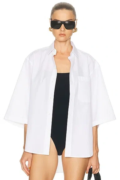 Wardrobe.nyc Short Sleeve Shirt In White