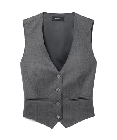 Wardrobe.nyc Short Vest In Black