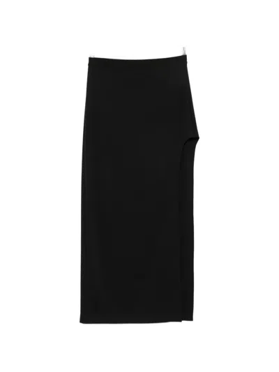 Wardrobe.nyc Side-slit Midi Skirt In Black
