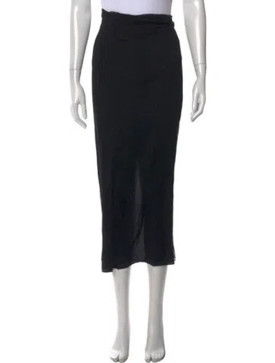 Pre-owned Wardrobe.nyc Silk Midi Length Skirt W/ Tags In Black
