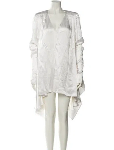 Pre-owned Wardrobe.nyc Silk Mini Dress In White