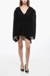 Wardrobe.nyc Silk Mini Dress With Ruched Details