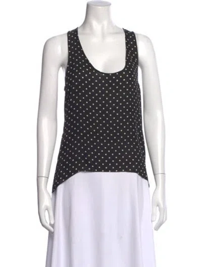 Pre-owned Wardrobe.nyc Silk Polka Dot Print Top In Black