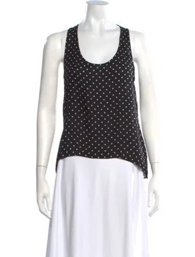 Pre-owned Wardrobe.nyc Silk Polka Dot Print Top In Black