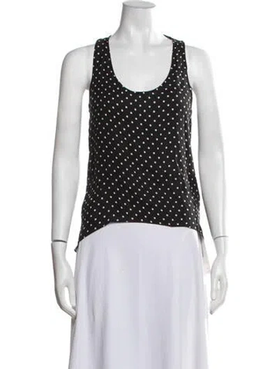 Pre-owned Wardrobe.nyc Silk Polka Dot Print Top In Black/white