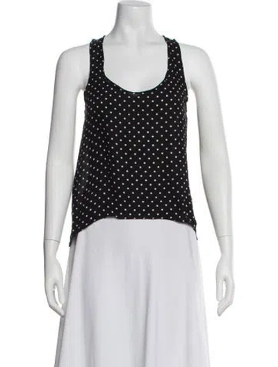 Pre-owned Wardrobe.nyc Silk Polka Dot Print Top In Gray