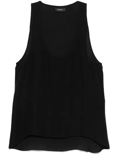 Wardrobe.nyc Silk Tank Top In Black
