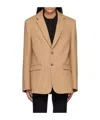 Wardrobe.nyc Single-breasted Long Sleeve Suit Jacket In Brown