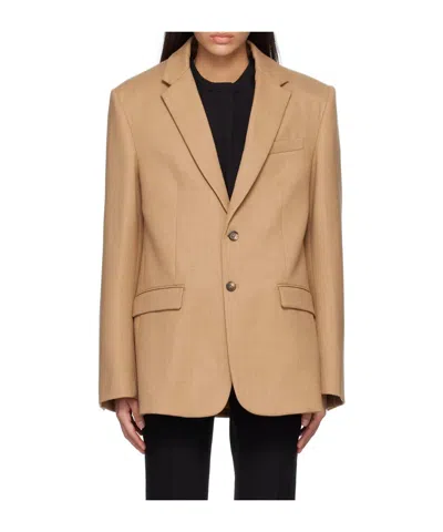WARDROBE.NYC SINGLE-BREASTED LONG SLEEVE SUIT JACKET