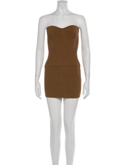 Pre-owned Wardrobe.nyc Skirt Set In Brown
