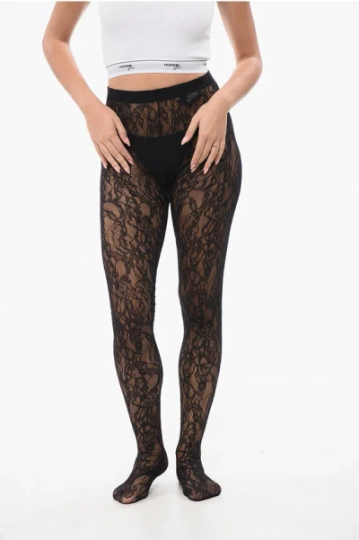 Wardrobe.nyc Solid Color Lace Tight