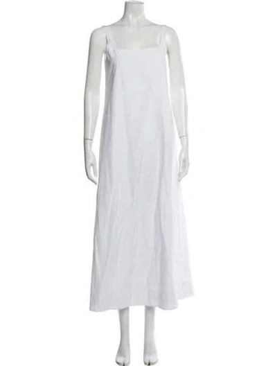 Pre-owned Wardrobe.nyc Square Neckline Long Dress In White