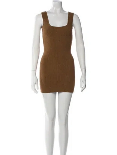 Pre-owned Wardrobe.nyc Square Neckline Mini Dress In Green