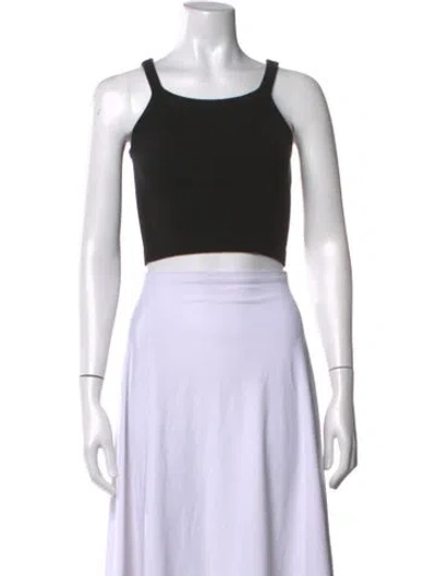 Pre-owned Wardrobe.nyc Square Neckline Sleeveless Crop Top In Black