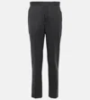 Wardrobe.nyc Straight Wool Flannel Pants In Charcoal