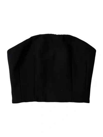 Pre-owned Wardrobe.nyc Strapless Crop Top In Black