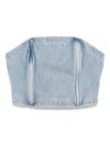 Wardrobe.nyc Strapless Denim Top