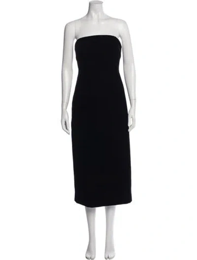 Pre-owned Wardrobe.nyc Strapless Midi Length Dress In Black