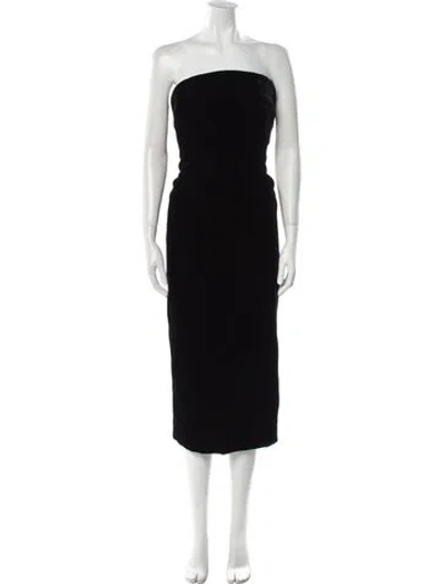 Pre-owned Wardrobe.nyc Strapless Midi Length Dress In Black