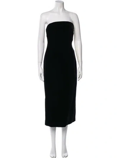Pre-owned Wardrobe.nyc Strapless Midi Length Dress In Black