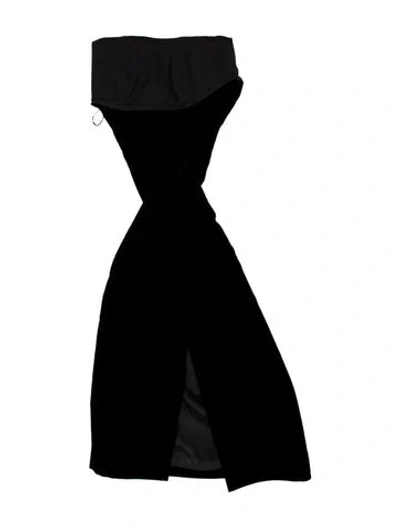 Pre-owned Wardrobe.nyc Strapless Midi Length Dress In Black