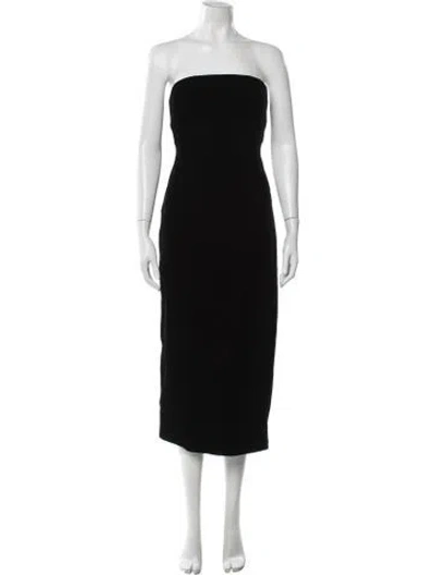 Pre-owned Wardrobe.nyc Strapless Midi Length Dress In Black