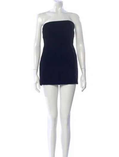 Pre-owned Wardrobe.nyc Strapless Mini Dress In Blue