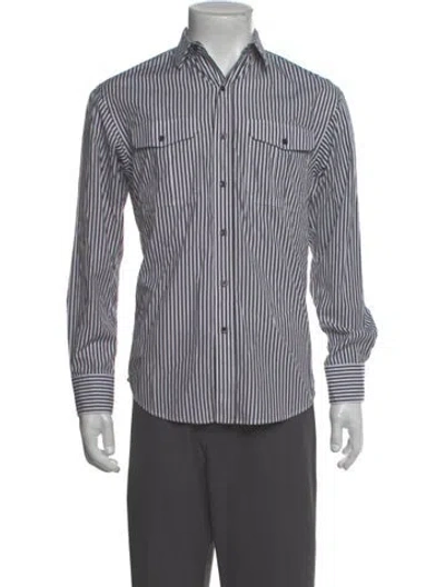Pre-owned Wardrobe.nyc Striped Long Sleeve Shirt In Black