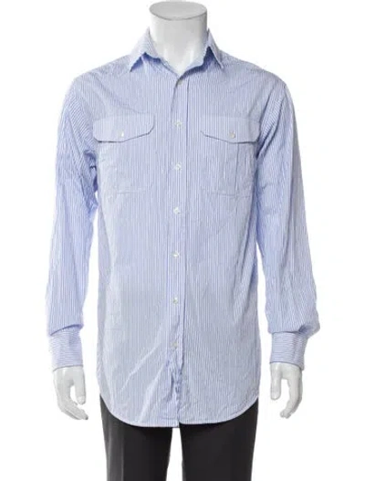 Pre-owned Wardrobe.nyc Striped Long Sleeve Shirt In Blue
