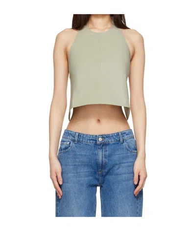 Wardrobe.nyc Taffeta Halter Neck Strap In Brown
