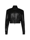 Wardrobe.nyc Tailored Crop Bomber In Black