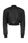 Wardrobe.nyc Tailored Crop Bomber In Black