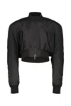 Wardrobe.nyc Tailored Crop Bomber In Black