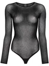 Wardrobe.nyc Rhw Web Bodysuit Clothing In Black