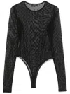 Wardrobe.nyc Polka-dot Bodysuit In Blk Black