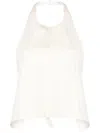 Wardrobe.nyc Halterneck Wool Top In Ofwht Off White