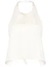 Wardrobe.nyc Halterneck Wool Top In Ofwht Off White