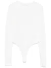 Wardrobe.nyc Polka-dot Bodysuit In Wht White