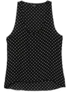 Wardrobe.nyc Silk Tank Top In Black Polka Dot