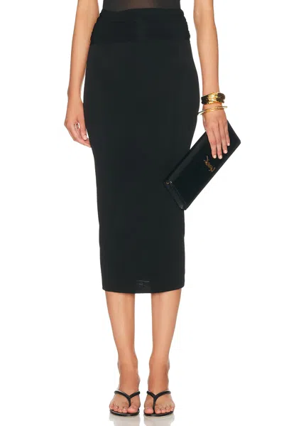 Wardrobe.nyc Translucent Skirt Midi Skirt In Black