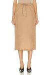 Wardrobe.nyc Tan Utility Midi Skirt In Tan