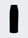 Wardrobe.nyc Velvet Column Skirt In Black