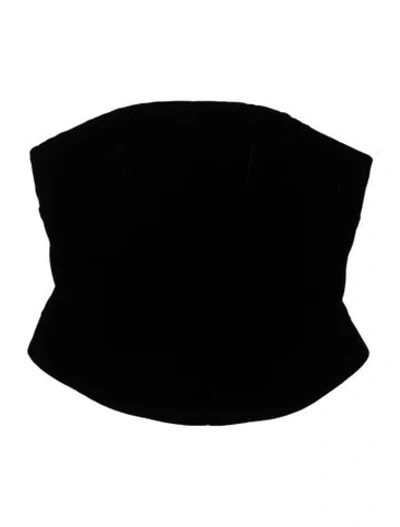 Pre-owned Wardrobe.nyc Velvet Crew Neck Top In Black