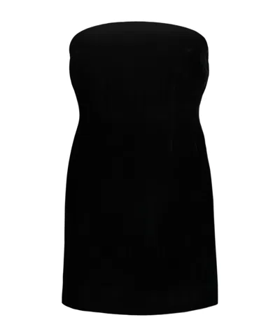 Wardrobe.nyc Velvet Mini Dress In Black