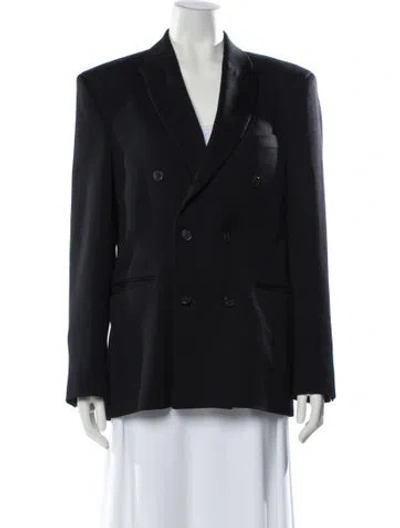 Pre-owned Wardrobe.nyc Virgin Wool Blazer In Blue