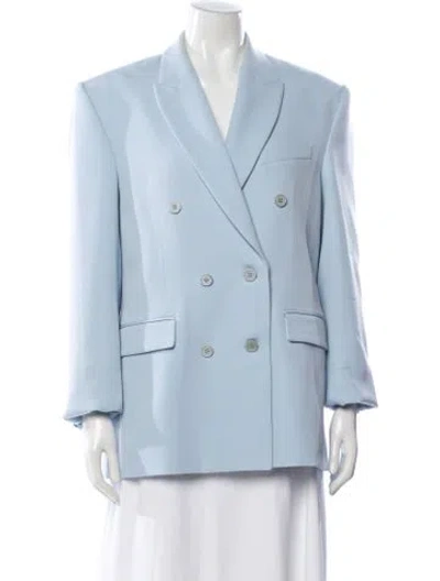 Pre-owned Wardrobe.nyc Virgin Wool Blazer In Blue