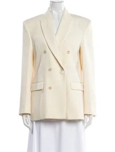 Pre-owned Wardrobe.nyc Virgin Wool Blazer In Neutral