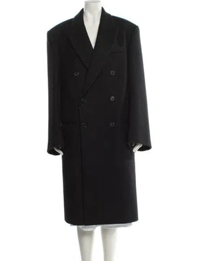 Pre-owned Wardrobe.nyc Virgin Wool Faux Fur Coat In Black